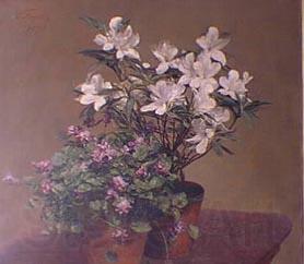 Henri Fantin-Latour Violettes et azalees Spain oil painting art